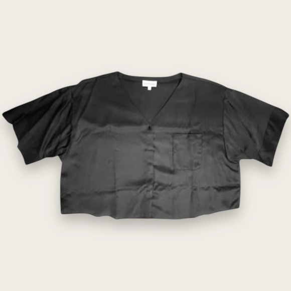 NWT | Ettitude | Signature Sateen Relaxed Short Sleeve Top | Black | Various Sz - Picture 2 of 15